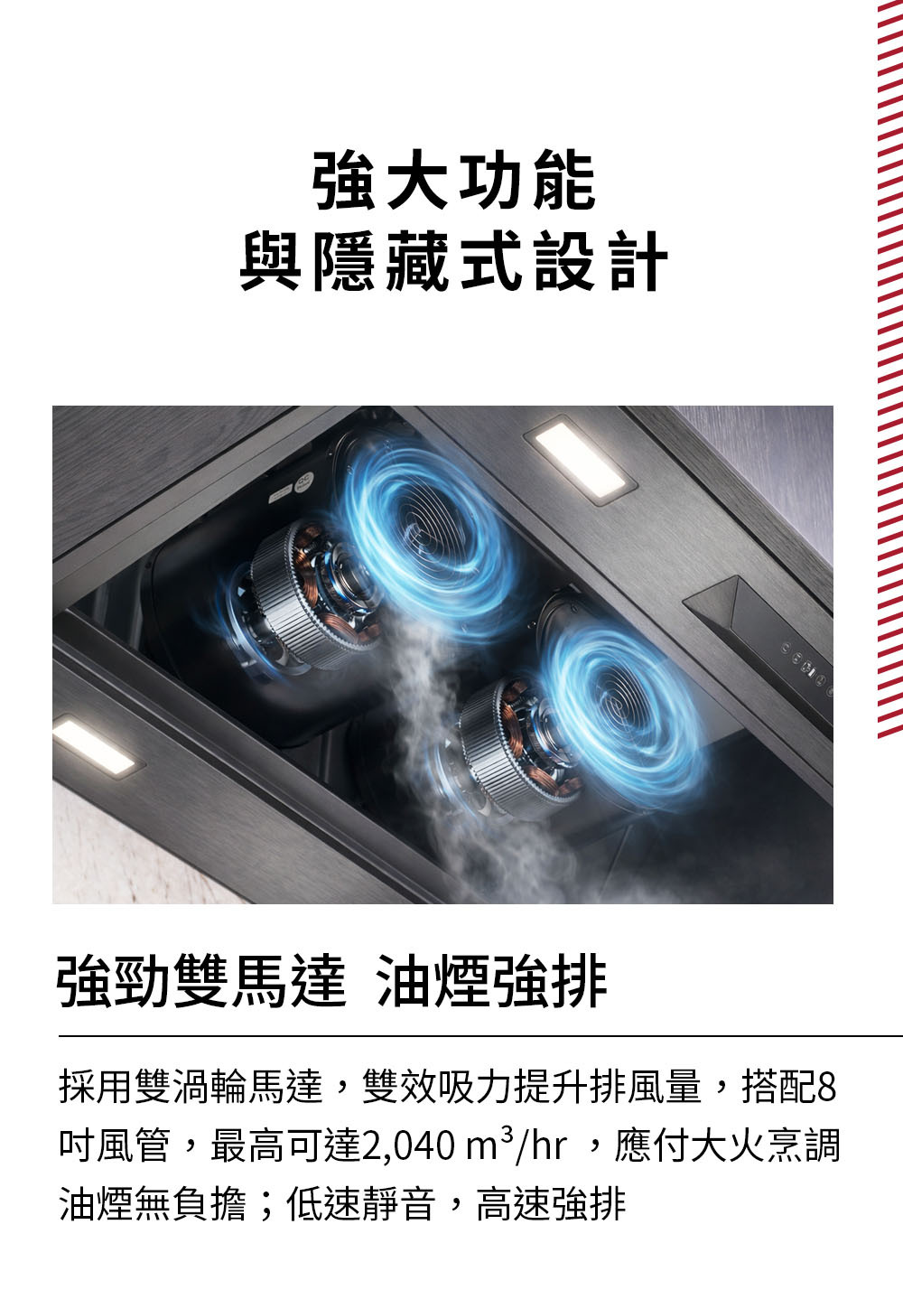 強勁雙馬達 油煙強排