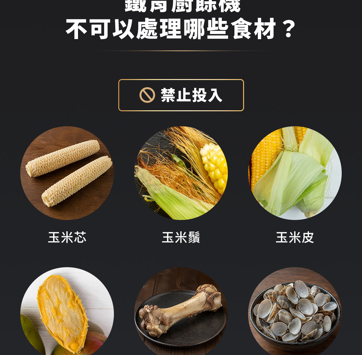 鐵胃廚餘機不可以處理那些食材