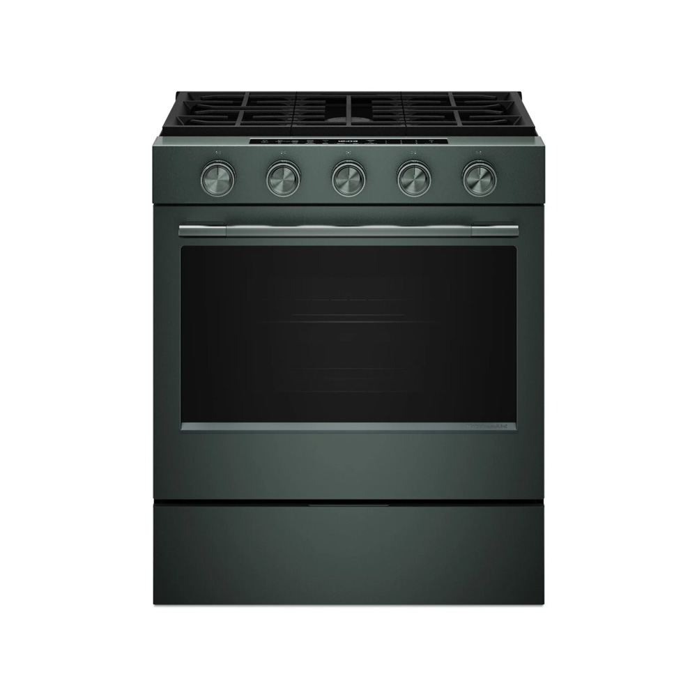 KitchenAid 30吋五口爐連烤 瓦斯型 (2in1雙效爐頭)_暮松綠 