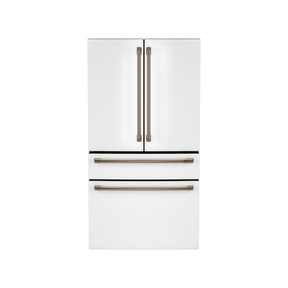 Café 薄型法式四門冰箱 消光白