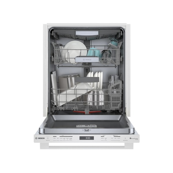 BOSCH 800系列 86cm沸石乾燥 全嵌式洗碗機_不鏽鋼銀_管線配置圖_白色_內部容量