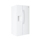 GE 710L 薄型雙門對開冰箱_白_側邊